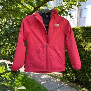 Youth 7-8 North Face insulated rain jacket